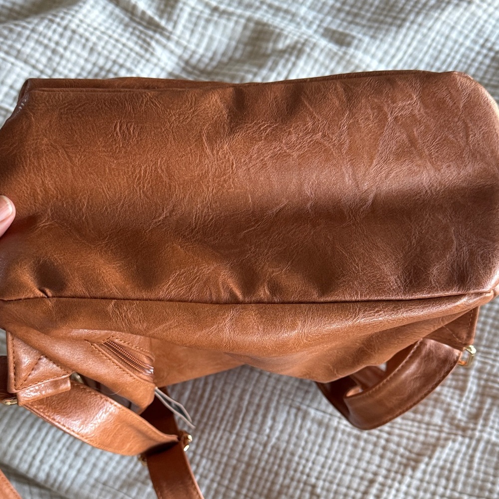 Brown Leather Backpack - image 5